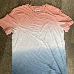 Mens urban pipeline red white blue fade tee